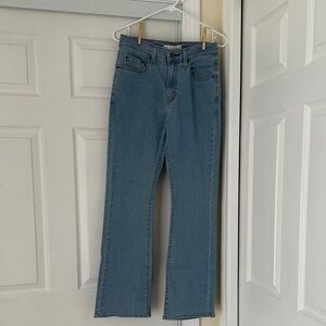Classic High-Rise Straight Jeans - Blue